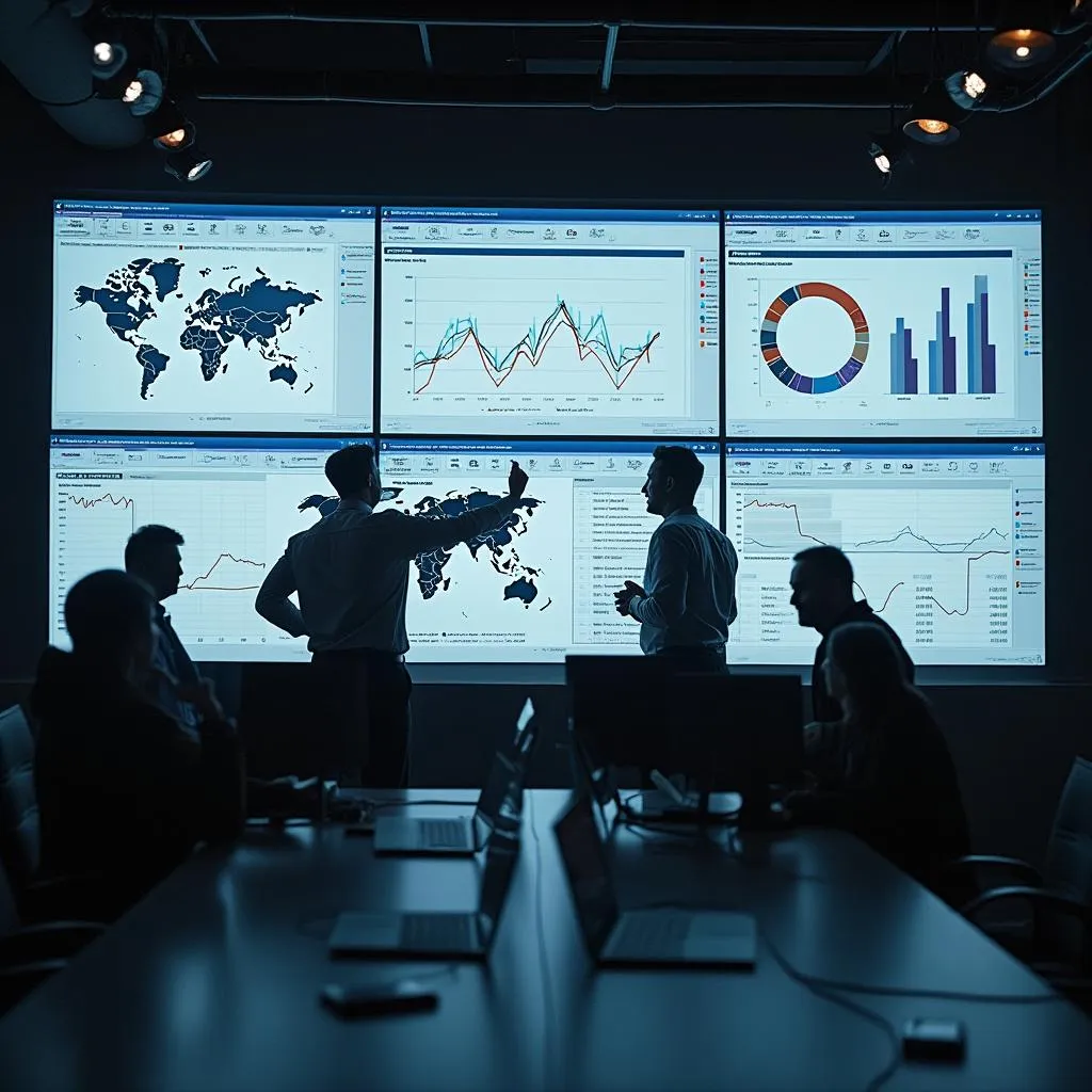 Teammitglieder analysieren Daten